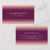 Moderne, minimale professionele Fuchsia en koraal Visitekaartje (Voorkant / Achterkant)
