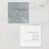 Moderne, minimale professionele grijs en witte bet vierkante visitekaartje (Voorkant / Achterkant)