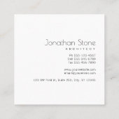 Moderne, minimale professionele grijs en witte bet vierkante visitekaartje (Achterkant)