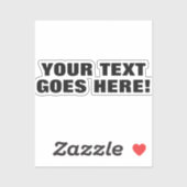 Moderne minimale professionele Jouw tekst Sticker (Vel)