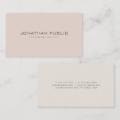 Moderne, minimale, professionele laagvlakte visitekaartje (Voorkant / Achterkant)