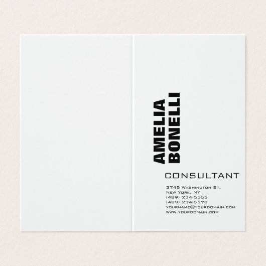 Moderne, minimale professionele laptop visitekaartje (Buitenkant ongevouwen)