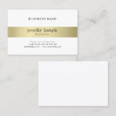 Moderne, minimale, professionele legant Gold Visitekaartje (Voorkant / Achterkant)