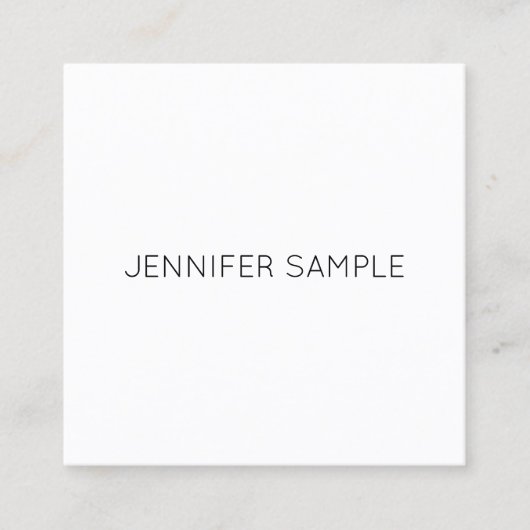 Moderne minimale professionele legante Sjabloon Vierkante Visitekaartje (Voorkant)