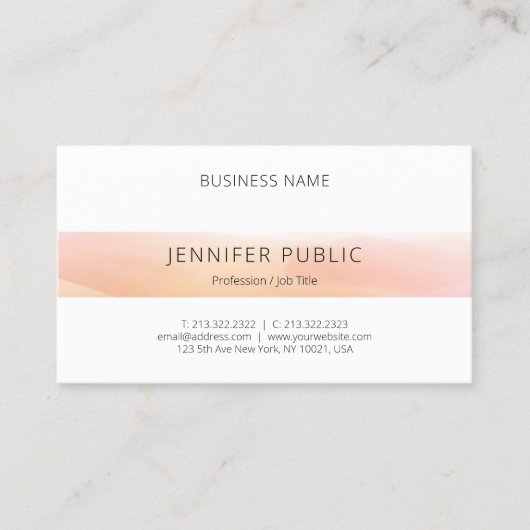 Moderne minimale professionele legante Sjabloon Visitekaartje (Voorkant)