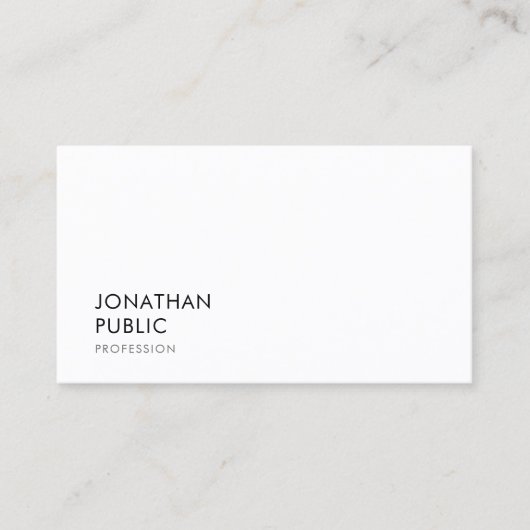 Moderne minimale professionele legante Sjabloon Visitekaartje (Voorkant)