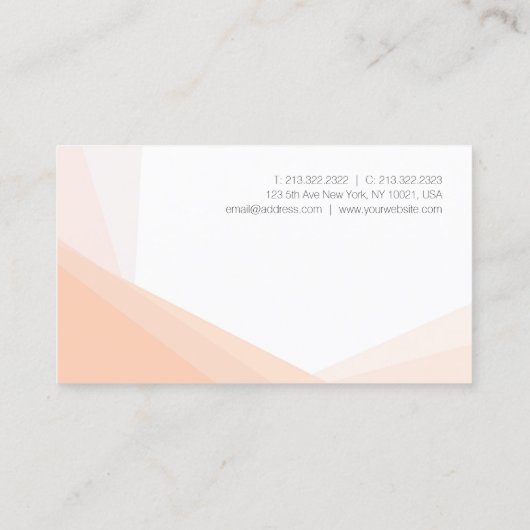 Moderne minimale professionele legante Sjabloon Visitekaartje (Achterkant)