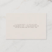 Moderne minimale professionele legante Sjabloon Visitekaartje (Achterkant)