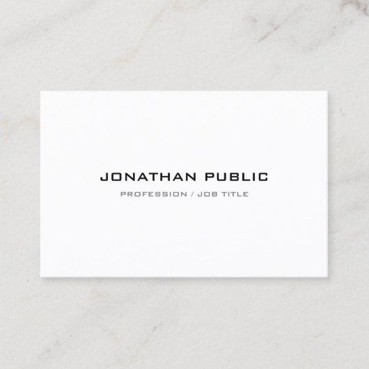 Moderne minimale professionele legante Sjabloon Visitekaartje (Voorkant)