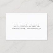 Moderne minimale professionele legante Sjabloon Visitekaartje (Achterkant)