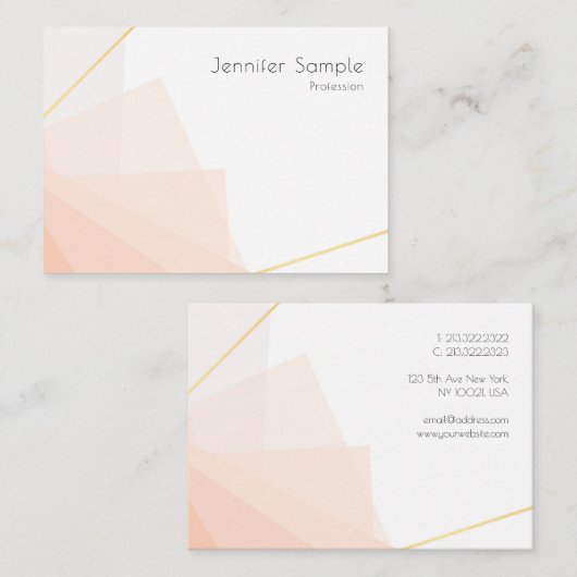 Moderne minimale professionele legante Sjabloon Visitekaartje (Voorkant / Achterkant)