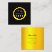 Moderne, minimale professionele lichtgewicht Gold  Vierkante Visitekaartje (Voorkant / Achterkant)