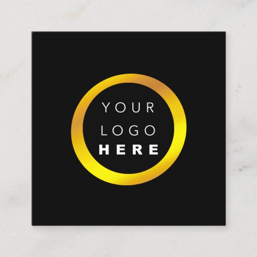 Moderne, minimale professionele lichtgewicht Gold  Vierkante Visitekaartje (Voorkant)