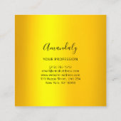 Moderne, minimale professionele lichtgewicht Gold  Vierkante Visitekaartje (Achterkant)