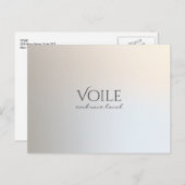 Moderne, minimale professionele lichtzuchtige zilv briefkaart (Voorkant / Achterkant)