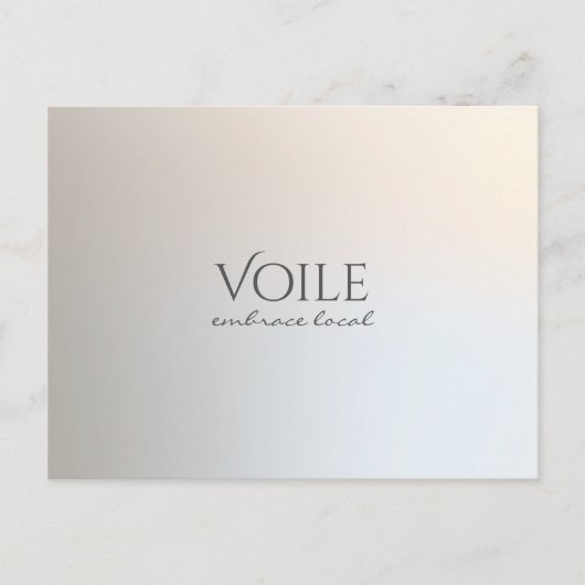 Moderne, minimale professionele lichtzuchtige zilv briefkaart (Voorkant)