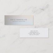 Moderne, minimale professionele lichtzuchtige zilv mini visitekaartje (Voorkant / Achterkant)