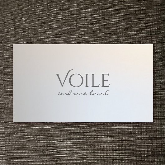 Moderne, minimale professionele lichtzuinige zilve visitekaartje