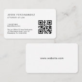 Moderne minimale professionele QR-code Visitekaartje (Voorkant / Achterkant)