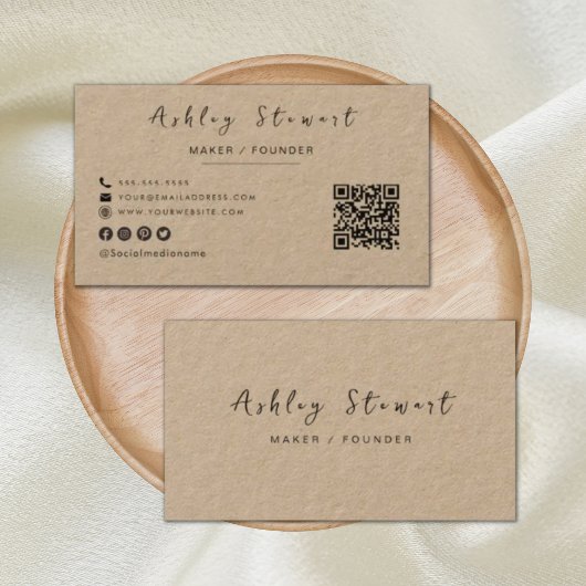 Moderne, minimale, professionele Qr-code voor Rust Visitekaartje