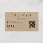 Moderne, minimale, professionele Qr-code voor Rust Visitekaartje (Voorkant)