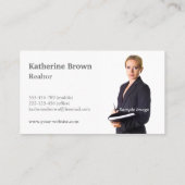 Moderne, minimale professionele Real Estate Realto Visitekaartje (Achterkant)