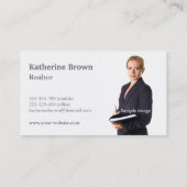 Moderne, minimale professionele Real Estate Realto Visitekaartje (Achterkant)