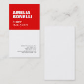 Moderne, minimale professionele rood wit visitekaartje (Voorkant / Achterkant)