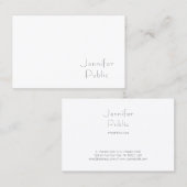 Moderne, minimale professionele Sjabloon elegant Visitekaartje (Voorkant / Achterkant)