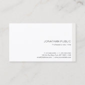 Moderne, minimale professionele Sjabloon legant Visitekaartje (Achterkant)