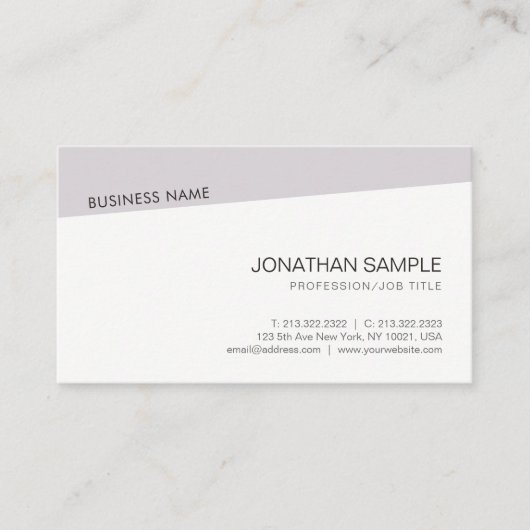 Moderne, minimale professionele Sjabloon legant Visitekaartje (Voorkant)