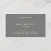 Moderne, minimale professionele Sjabloon Luxe Visitekaartje (Achterkant)