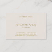 Moderne, minimale professionele Sjabloon luxueus Visitekaartje (Achterkant)