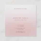 Moderne, minimale professionele Sjabloon Vierkante Visitekaartje (Achterkant)