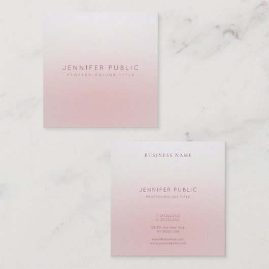 Moderne, minimale professionele Sjabloon Vierkante Visitekaartje (Voorkant / Achterkant)