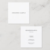 Moderne minimale professionele Sjabloon Vierkante Visitekaartje (Voorkant / Achterkant)