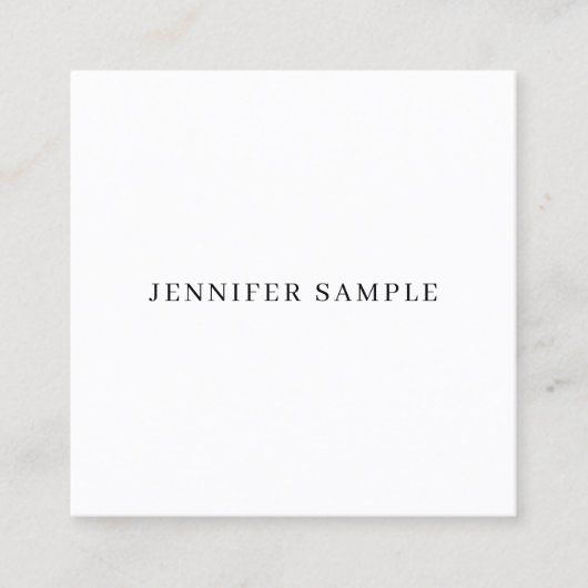 Moderne minimale professionele Sjabloon Vierkante Visitekaartje (Voorkant)