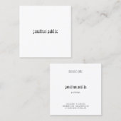 Moderne minimale professionele Sjabloon Vierkante Visitekaartje (Voorkant / Achterkant)