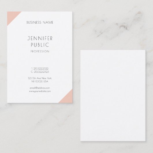 Moderne minimale professionele Sjabloon Visitekaartje (Voorkant / Achterkant)