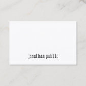 Moderne, minimale professionele Sjabloon Visitekaartje (Voorkant)