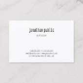 Moderne, minimale professionele Sjabloon Visitekaartje (Achterkant)