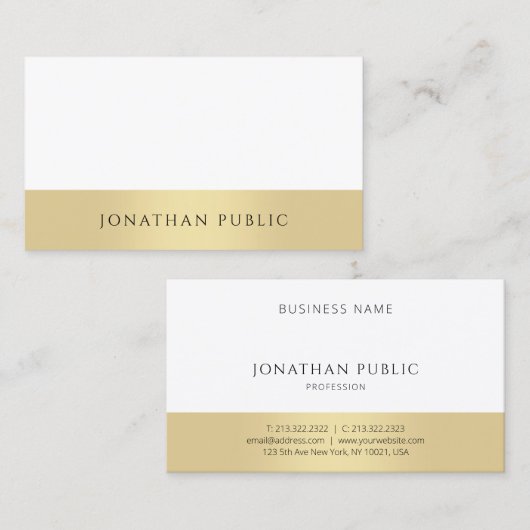 Moderne minimale professionele Sjabloon Visitekaartje (Voorkant / Achterkant)