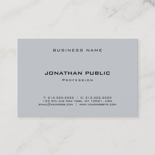 Moderne minimale professionele Sjabloon Visitekaartje (Voorkant)