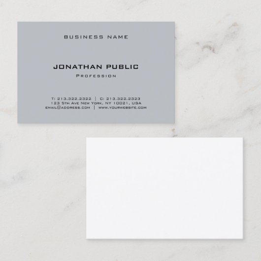 Moderne minimale professionele Sjabloon Visitekaartje (Voorkant / Achterkant)