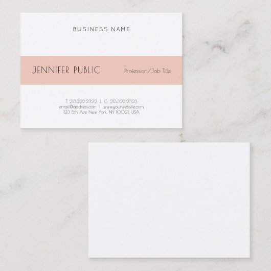 Moderne minimale professionele Sjabloon Visitekaartje (Voorkant / Achterkant)