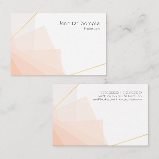 Moderne minimale professionele Sjabloon Visitekaartje (Voorkant / Achterkant)