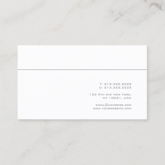 Moderne minimale professionele Sjabloon Visitekaartje (Achterkant)