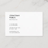 Moderne, minimale professionele Sjabloon Visitekaartje (Achterkant)