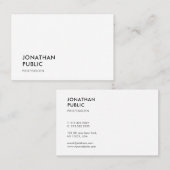 Moderne, minimale professionele Sjabloon Visitekaartje (Voorkant / Achterkant)
