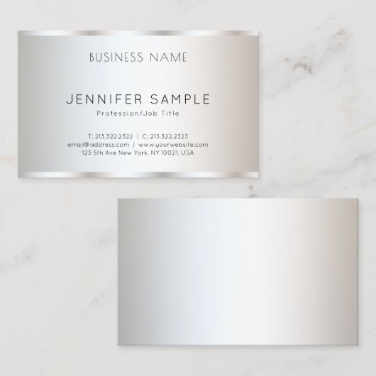 Moderne minimale professionele Sjabloon Visitekaartje (Voorkant / Achterkant)
